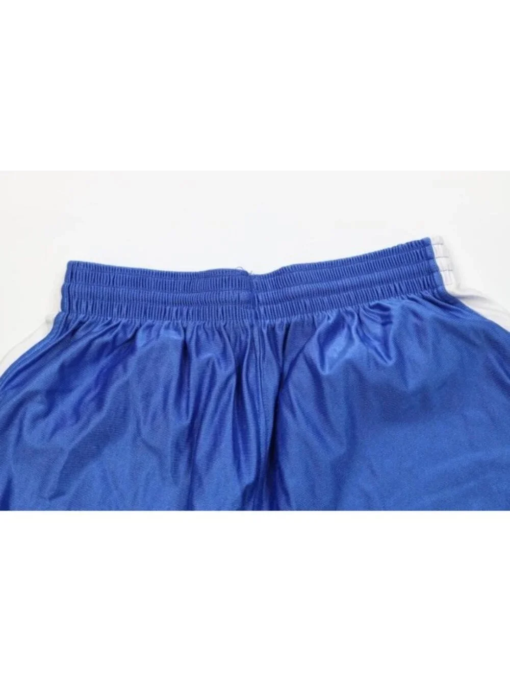 Vintage 90s Mens Large Color Block Silky Dazzle Gym Basketball Shorts Blue USA
